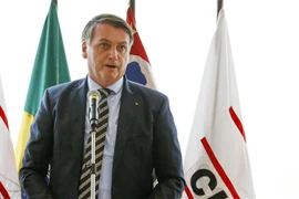Tổng thống Brazil Jair Bolsonaro phát biểu tại Sao Paulo ngày 3/2/2020. (Ảnh: AFP/ TTXVN)