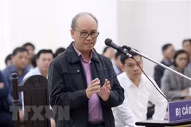Bị cáo Trần Văn Minh trả lời các câu hỏi của luật sư bào chữa trong phiên xét xử ngày 5/1. (Ảnh: Doãn Tấn/TTXVN)