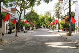 Đường phố khu dân cư 40, phường Hòa Thuận Tây, quận Hải Châu, Đà Nẵng. (Ảnh: TTXVN phát)