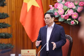 Thủ tướng Phạm Minh Chính chủ trì cuộc họp. (Ảnh: Dương Giang/TTXVN)