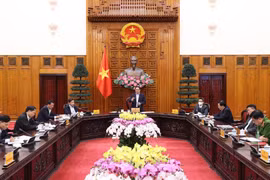Thủ tướng Phạm Minh Chính chủ trì cuộc họp về công tác phòng, chống tham nhũng trong khối Chính phủ. (Ảnh: Dương Giang/TTXVN)
