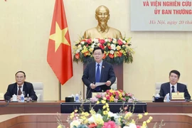 Chủ tịch Quốc hội Vương Đình Huệ phát biểu. (Ảnh: Doãn Tấn/TTXVN)