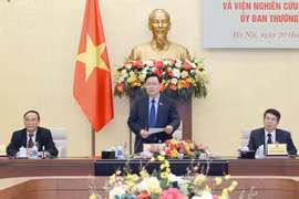 Chủ tịch Quốc hội Vương Đình Huệ phát biểu. (Ảnh: Doãn Tấn/TTXVN)
