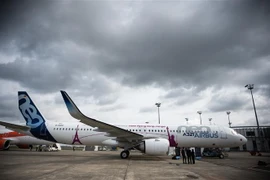 Máy bay A321neo tại trung tâm phân phối của Airbus ở Colomiers, Pháp. (Ảnh: AFP/TTXVN)