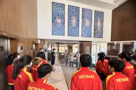 Đội tuyển nữ Việt Nam chuẩn bị đón giao thừa tại Ấn Độ. (Nguồn: VFF)