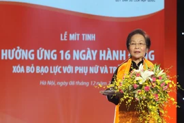 Phó Chủ tịch nước Nguyễn Thị Doan phát biểu. (Ảnh: Vũ Sinh/TTXVN)