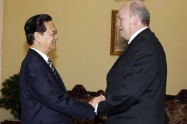 Thủ tướng Nguyễn Tấn Dũng tiếp Bộ trưởng Bộ Ngoại thương và Đầu tư nước ngoài Cuba Rodrigo Malmierca Diaz. (Ảnh: Đức Tám/TTXVN)