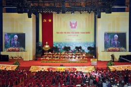 Tổng Bí thư Nguyễn Phú Trọng phát biểu chỉ đạo đại hội. (Ảnh: TTXVN)