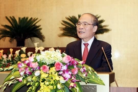 Ủy viên Bộ Chính trị, Chủ tịch Quốc hội Nguyễn Sinh Hùng. (Ảnh: Phạm Kiên/TTXVN)