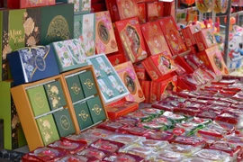 Một quầy bánh Trung Thu. (Ảnh: Thu Phương/TTXVN)