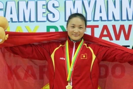 Lăng Thị Hoa giành huy chương vàng. (Nguồn: TTVH)