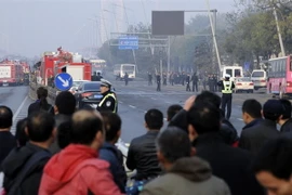 Cảnh sát phong tỏa hiện trường. (Nguồn: AP)