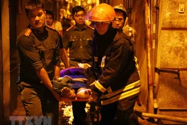 Vụ cháy chung vư mini tại quận Thanh Xuân khiến nhiều người thương vong. (Ảnh: TTXVN)