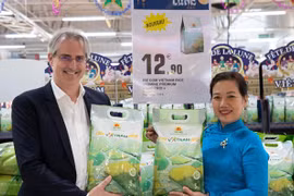 Sản phẩm gạo chất lượng cao của Việt Nam tại nước ngoài. (Ảnh: PV/Vietnam+)