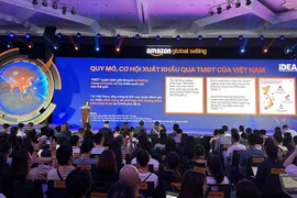 Hội nghị Thương mại Điện tử xuyên biên giới “Tinh hoa Châu Á, Bứt phá toàn cầu.” (Ảnh: Đức Duy/Vietnam+)