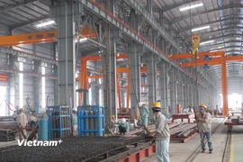 Trong 6 tháng đầu năm 2025, chỉ số sản xuất công nghiệp (IIP) ước tăng 9,2% so với cùng kỳ năm trước. (Ảnh: Đức Duy/Vietnam+)