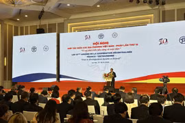 Phiên khai mạc Hội nghị hợp tác giữa các địa phương Việt Nam-Pháp lần thứ 12, tại Hà Nội. (Ảnh: Xuân Quảng/Vietnam+)