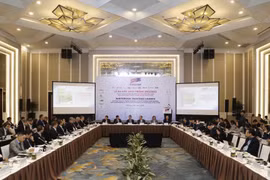 Lễ ra mắt Sách trắng 2022/2023 do EuroCham tổ chức sáng 16/2, tại Hà Nội. (Ảnh: Đức Duy/Vietnam+)