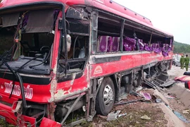 Hiện trường một vụ tai nạn giao thông. (Ảnh: TTXVN)