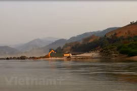 Hiện trên dòng chính sông Mekong đã có 19 đập thủy điện nằm trong kế hoạch xây dựng. (Ảnh: Hùng Võ/Vietnam+)
