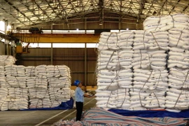 Kho chứa sản phẩm tại nhà máy đường Thành Thành Công Tây Ninh. (Ảnh: Lê Đức Hoảnh/TTXVN)