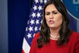 Phát ngôn viên Nhà Trắng Sarah Sanders. (Nguồn: AFP/TTXVN)