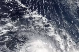 Ảnh chụp vệ tinh mắt bão Keni. (Nguồn: NASA)