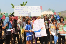 Lễ cầu nguyện sông Mekong. (Ảnh: Hùng Võ/Vietnam+)