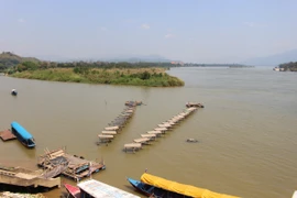 Sông Mekong tại khu vực Tam giác vàng Thái Lan, Lào, Myanmar. (Ảnh: Hùng Võ/Vietnam+)