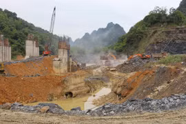 Nhà máy thủy điện Tiên Thành xây dựng trên dòng sông Bằng Giang, tỉnh Cao Bằng. (Ảnh: Hùng Võ/Vietnam+)