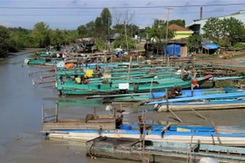 Phương tiện đánh bắt thủy sản ven bờ ở huyện Hòn Đất (Kiên Giang). (Ảnh: Lê Huy Hải/TTXVN) 