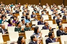 Đại biểu Quốc hội tại phiên bế mạc. (Ảnh: TTXVN)
