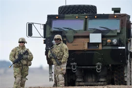 Binh sỹ Mỹ tham gia cuộc tập trận tại Grafenwoehr, Đức, ngày 4/3/2020. (Nguồn: AFP/TTXVN) 