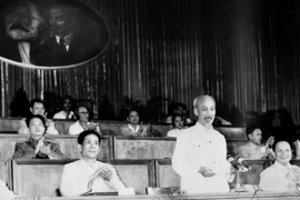 Chủ tịch Hồ Chí Minh phát biểu tại Đại hội III của Đảng. (Ảnh: TTXVN)