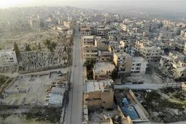Quang cảnh thị trấn Maaret Al-Numan ở tỉnh Idlib, Tây Bắc Syria ngày 23/12/2019. (Nguồn: AFP/TTXVN) 