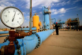 Quang cảnh cơ sở khai thác khí tự nhiên Bin Omar của Công ty khí đốt Basra, phía Bắc cảng Basra, Iraq. (Nguồn: AFP/TTXVN) 