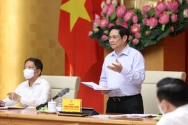 Thủ tướng Phạm Minh Chính, Trưởng Ban Chỉ đạo Trung ương Tổng kết Nghị quyết 19-NQ/TW kết luận hội nghị. (Ảnh: Dương Giang/TTXVN) 