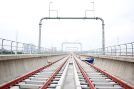 Đường ray tuyến metro số 1 (Bến Thành-Suối Tiên). (Ảnh: Tiến Lực/TTXVN) 