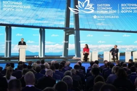Quang cảnh phiên toàn thể Diễn đàn Kinh tế Phương Đông lần thứ IX (EEF 2024). (Ảnh: TTXVN phát)