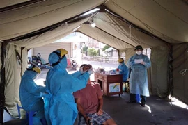 Xét nghiệm COVID-19 tại Bà Rịa-Vũng Tàu. (Nguồn: TTXVN phát) 