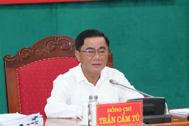 Ông Trần Cẩm Tú, Bí thư Trung ương Đảng, Chủ nhiệm Ủy ban Kiểm tra Trung ương, chủ trì kỳ họp. (Ảnh: Phương Hoa/TTXVN)