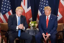 Thủ tướng Anh Boris Johnson và Tổng thống Mỹ Donald Trump. (Nguồn: thetelegraphandargus.co.uk) 