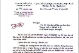 Văn bản do em N.H.L chỉnh sửa. (Nguồn: TTXVN phát) 