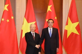 Hình ảnh Tổng Bí thư Nguyễn Phú Trọng hội kiến Thủ tướng Trung Quốc