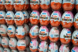 Kẹo chocolate Kinder của hãng Ferrero (Italy). (Ảnh: AFP/TTXVN) 