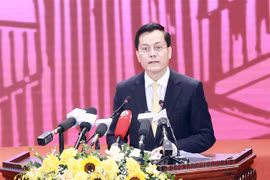 Thứ trưởng Bộ Ngoại giao Hà Kim Ngọc phát biểu tham luận Đánh giá tình hình triển khai Chiến lược Ngoại giao văn hóa từ năm 2016 đến nay. (Ảnh: Doãn Tấn/TTXVN) 
