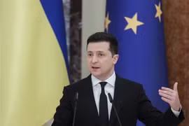 Tổng thống Ukraine Volodymyr Zelensky. (Ảnh: AFP/TTXVN) 