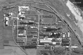 Ảnh chụp từ vệ tinh tổ hợp hạt nhân Yongbyon ở phía Bắc thủ đô Bình Nhưỡng của Triều Tiên. (Ảnh: AFP/TTXVN) 