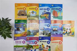 Bộ sách Kết nối tri thức với cuộc sống lớp 6 của Nhà xuất bản Giáo dục Việt Nam. (Nguồn: TTXVN phát) 