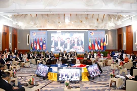 Toàn cảnh Hội nghị Bộ trưởng Kinh tế ASEAN hẹp lần thứ 30 (AEMR-30). (Ảnh: Phạm Kiên/TTXVN)